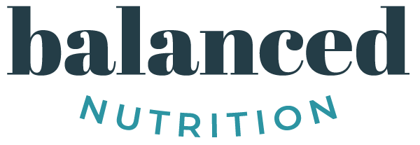 balanced nutrition navy and teal logo
